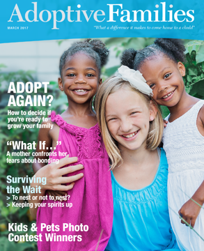 March 2017 cover of Adoptive Families